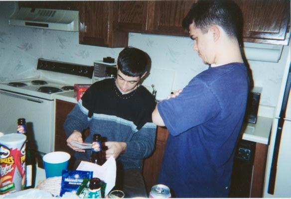 what are they doing?  card tricks?