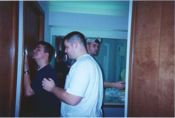 This one needs some explaining: hehe, Nicky had an audience while he was singing in the shower...